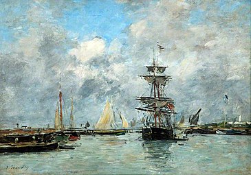 Le Port de Trouville, 1880-1885,Manchester Art Gallery.