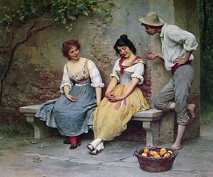 The Flirtation, Eugene de Blaas, 1904.[136]