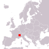 Harta cu amplasarea regiunii Savoia în Europa