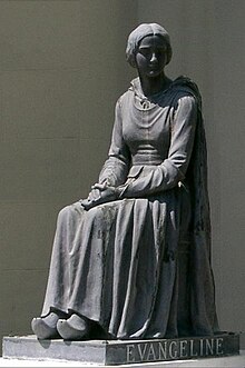 Monument to Acadians, St. Martinville, Louisiana Evangeline statue St Martinville Louisiana closeup trim.jpg