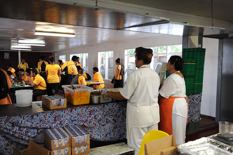 File:FEMA - 42228 - Cafeteria Workers Serve Breakfast to Students in American Samoa.jpg