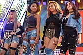 Trainor co-wrote and featured on Fifth Harmony's song "Brave Honest Beautiful". Fifth harmony3 (27753244929).jpg