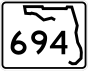 Markierung der State Road 694