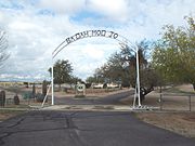 Entrance of the as "Ba Dah Mod Jo" Cemetery also known as the Fort McDowell Yavapai Nation Cemetery.