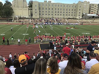 Alumni Memorial Field at Foster Stadium during a game between VMI and Samford in October 2019 Foster Stadium VMI.jpg