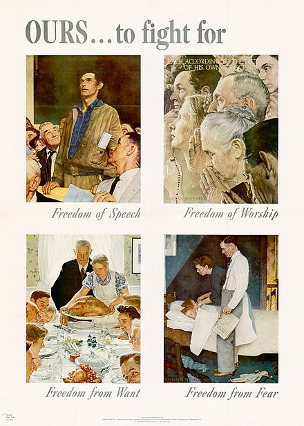 Four-Freedoms-OWI-composite-po ster-1943., From WikimediaPhotos