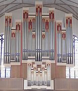 Organ moden di Katharinenkirche, Frankfurt am Main, Jerman.