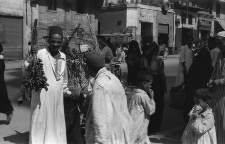 A fresh date seller in Cairo, 1955