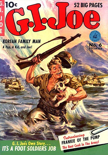 G.I. Joe # 6 (December 1951). Cover art by Norman Saunders.