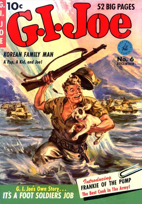 G.I. Joe # 6 (December 1951). Cover art by Norman Saunders.