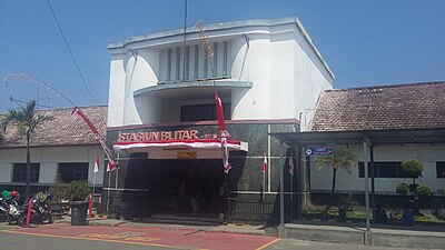 Tampilan ngarep Stasiun Blitar, 2014