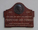 Carl Führich - Memorial plaque