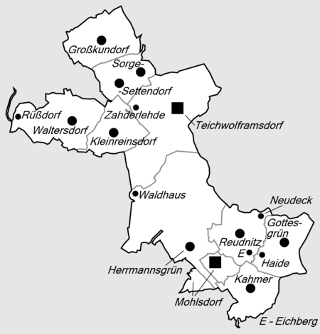 Gemeindegliederung Mohlsdorf Teichwolframsdorf