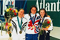 Gli atleti paralimpici (da sinistra a destra) Claudia Hengst, Sarah Bailey e Gemma Dashwood