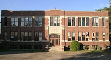 School behind Gethsemane Evangelical Lutheran Church Gethsemane Evangelical Lutheran School Detroit MI.jpg