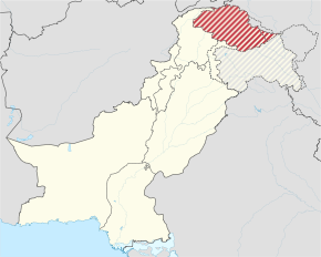 Kart over Gilgit-Baltistan