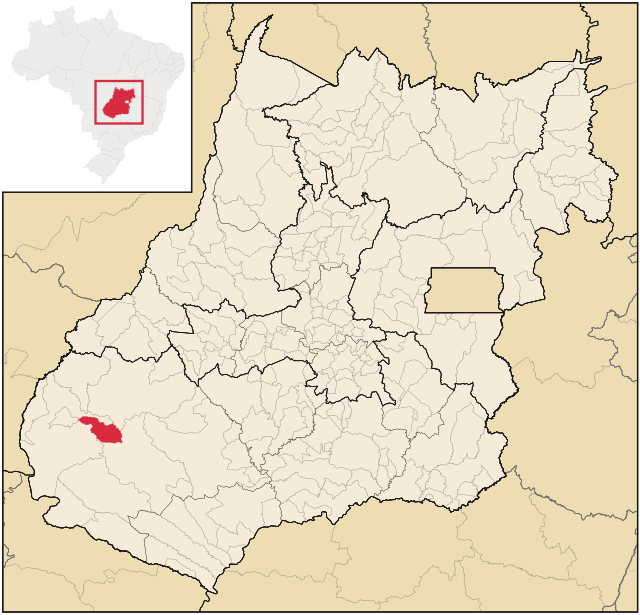 Localização de Perolândia em Goiás