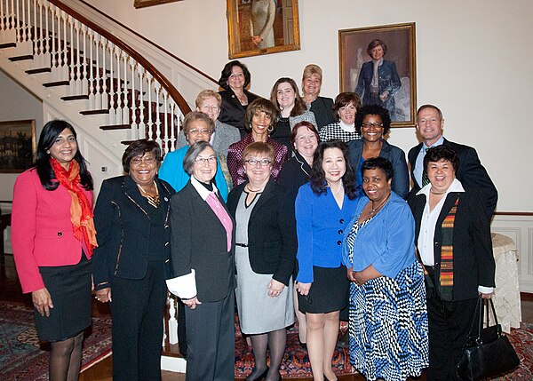 Miller (left) was a member of the Women Legislators of Maryland from 2011 to 2019.