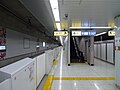 The Wakoshi-bound Fukutoshin Line on level B6F in June 2009 before removal of the screen hiding the non-stop track on the right