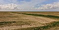 Hoge luchten boven de leegte van het wad. Locatie, Noarderleech.