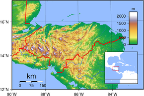 Honduras's topography. Honduras Topography.png