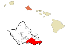 Honolulu County Hawaii Incorporated and Unincorporated areas Honolulu Highlighted.svg