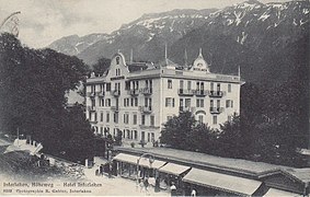 Postkarte von Hotel Interlaken 1909