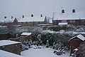 Houses in my back garden during snow