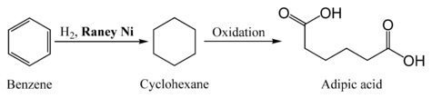 Benzene is routinely reduced to cyclohexane using Raney nickel for the production of nylon.