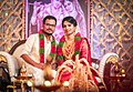 Indian Hindu bride in red Sari