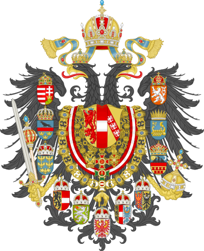 Keiserlike wapen van Oostenryk-Hongarye vanaf 1866 tot 1915.