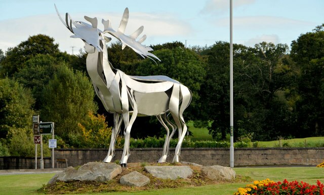 Image: Irish elk sculpture, Warrenpoint   geograph.org.uk   3139100