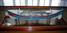 A model of the first Irvine lifeboat. Irvine Lifeboat model.JPG