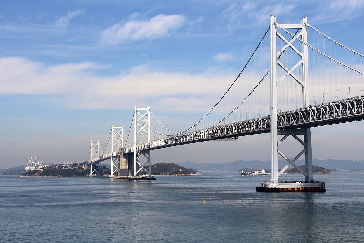 南備讚瀨戶大橋（前方）與北備讚瀨戶大橋（後方）