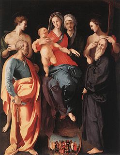 <i>Madonna and Child with Five Saints</i> Painting by Pontormo