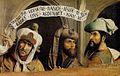 Jean Changenet, Tres profetas hebreos (con cita latina de Isaías), 1490. Museo del Louvre, París