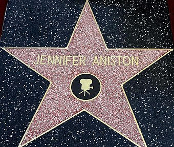 Aniston's star on the Hollywood Walk of Fame