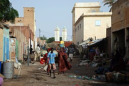 Marknad i huvudorten Kaédi