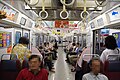 Interior view showing longitudinal seating in September 2010