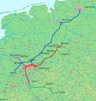 <span class="mw-page-title-main">Duisburg–Dortmund railway</span> Major railway line in Germany