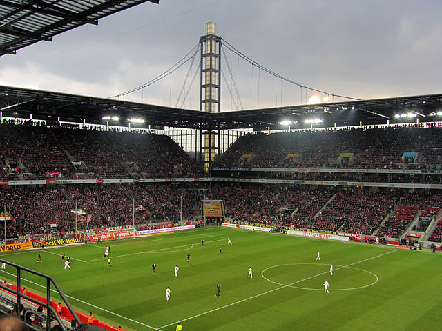 Leverkusen against rivals Köln in the Bundesliga in 2012