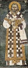 Fresco of Constantine Cavassila (possibly a work of Panselinos)