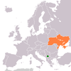 Location map for Kosovo and Ukraine.
