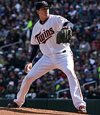 2007 Commodores all-star Kyle Gibson Kyle Gibson - Minnesota Twins - Opening Day vs Seattle Mariners (26396146597) (cropped).jpg