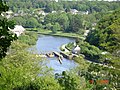 L'écluse du Grand Barrage sur le Blavet canalisé.