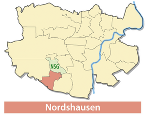 Location of Nordshausen in Kassel