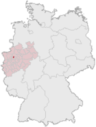 Lage der kreisfreien Stadt Gelsenkirchen in Deutschland