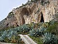 Les grottes de Balzi Rossi, situées sur une falaise d'environ 100 mètres de haut, montrent des traces d'occupation humaine du Paléolithique moyen