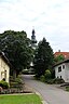 Kirchenstraße in Leidingen, einem Ortsteil der Gemeinde Wallerfangen, Landkreis Saarlouis, Saarland