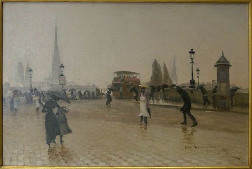 Lemaître - Le Pont Corneille à Rouen, temps de pluie